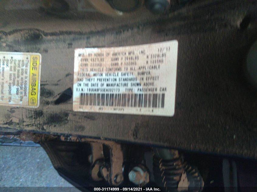 2014 ACURA TL TECH 19UUA9F55EA002173