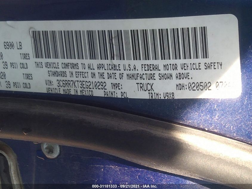 2014 RAM 1500 EXPRESS 3C6RR7KT3EG210292