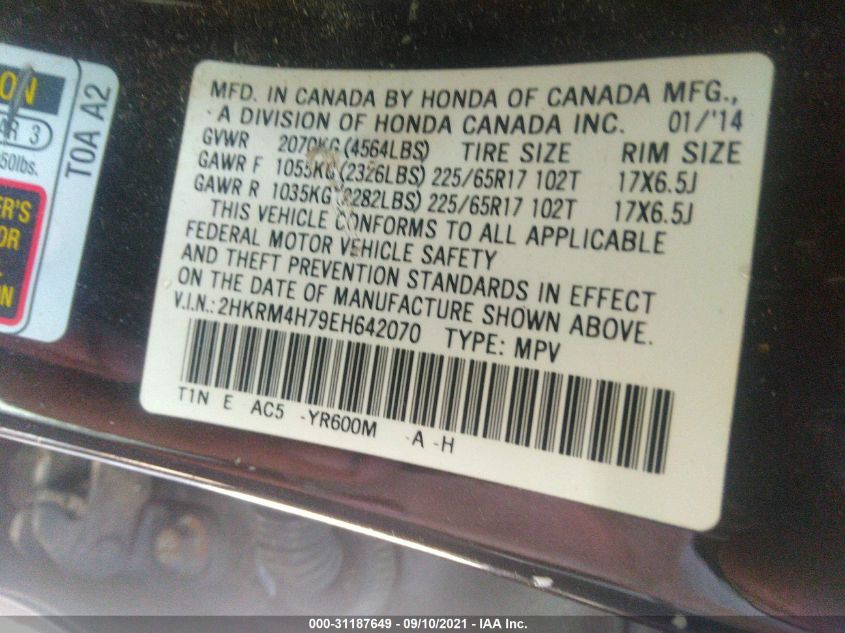 2014 HONDA CR-V EX-L 2HKRM4H79EH642070