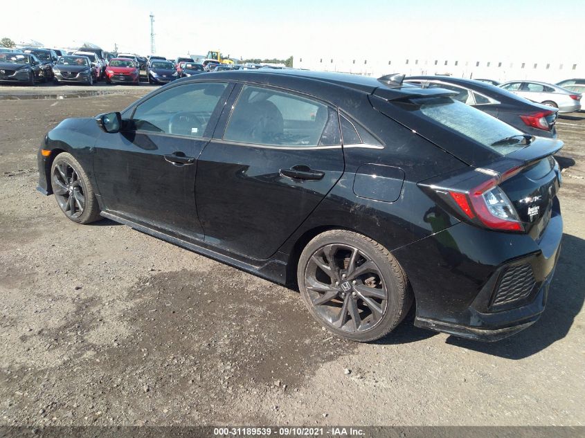 2017 HONDA CIVIC HATCHBACK SPORT SHHFK7H43HU421727