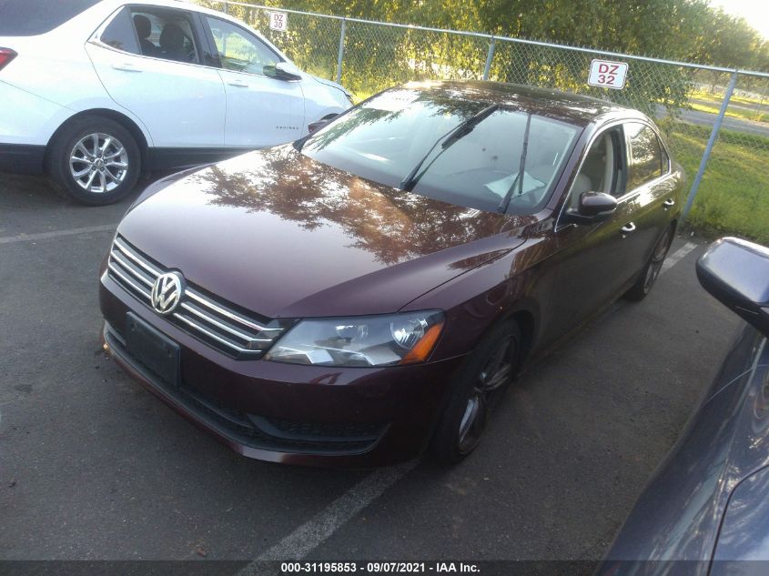 2014 VOLKSWAGEN PASSAT SE W/SUNROOF 1VWBT7A38EC060029