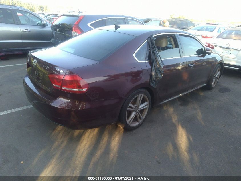 2014 VOLKSWAGEN PASSAT SE W/SUNROOF 1VWBT7A38EC060029