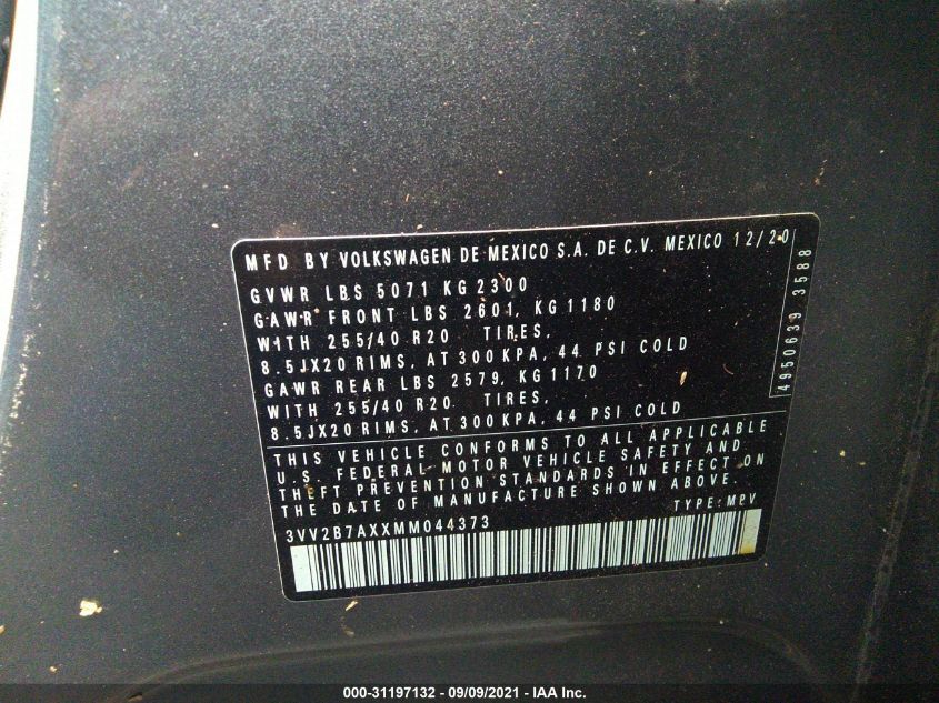 Фото: 3VV2B7AXXMM044373 - 9