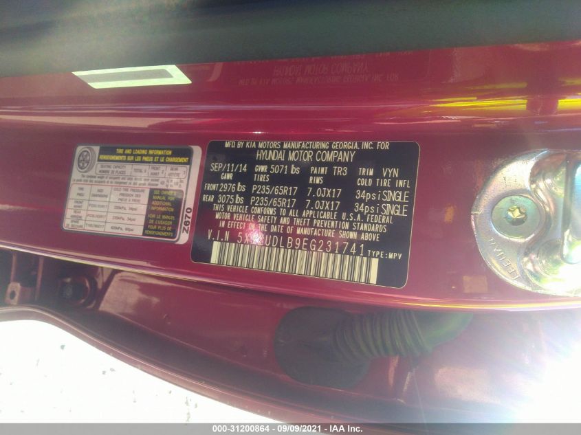 2014 HYUNDAI SANTA FE SPORT 5XYZUDLB9EG231741