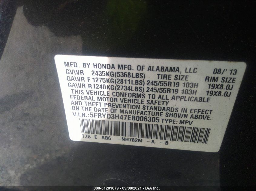 2014 ACURA MDX TECH PKG 5FRYD3H47EB006305
