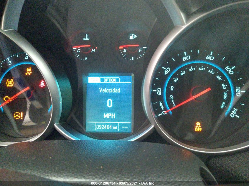 2013 CHEVROLET CRUZE 1LT 1G1PC5SB6D7224932