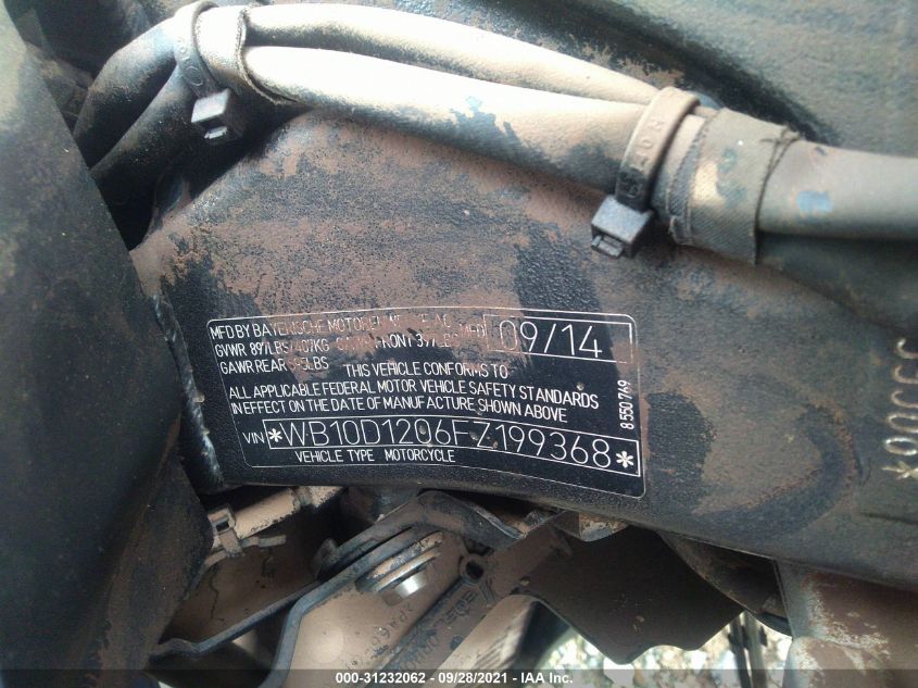 2015 BMW S 1000 R WB10D1206FZ199368