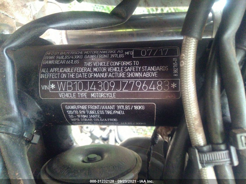 2018 BMW R NINE T URBAN WB10J4309JZ796483