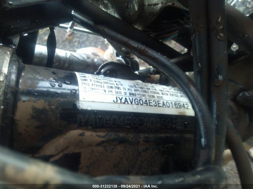 2014 YAMAHA XV250 JYAVG04E3EA016942