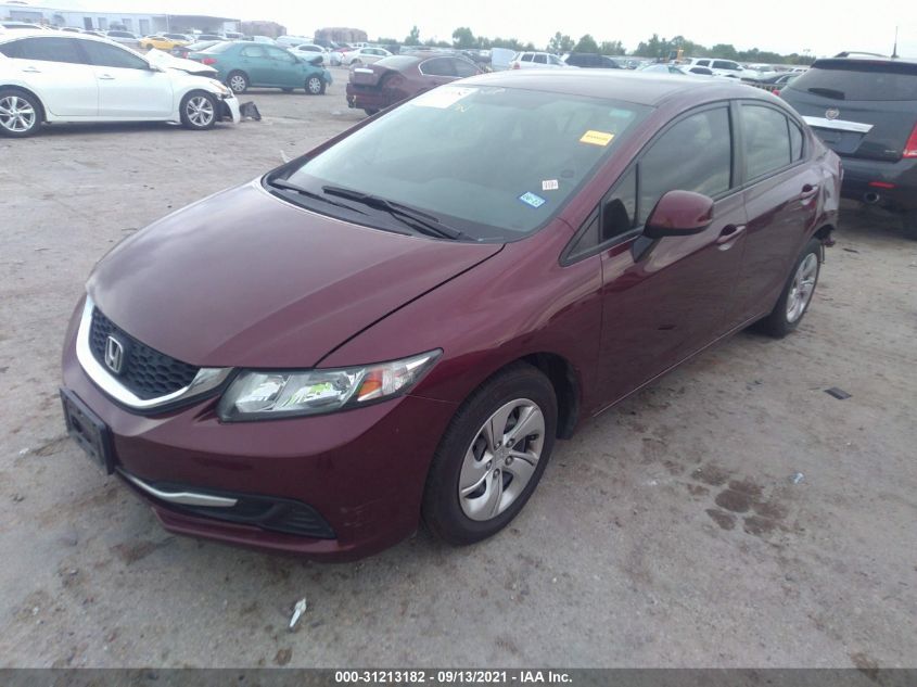 2013 HONDA CIVIC SDN LX 19XFB2F54DE257159