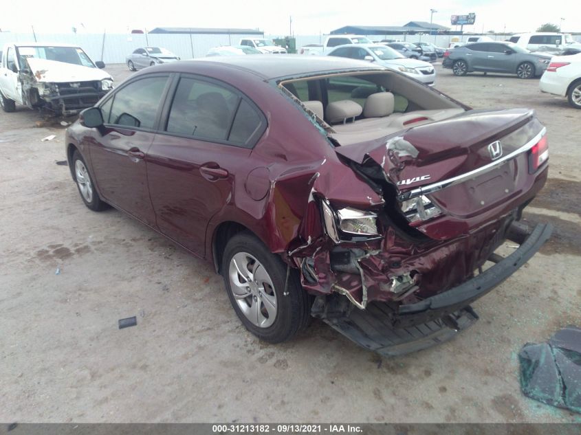 2013 HONDA CIVIC SDN LX 19XFB2F54DE257159