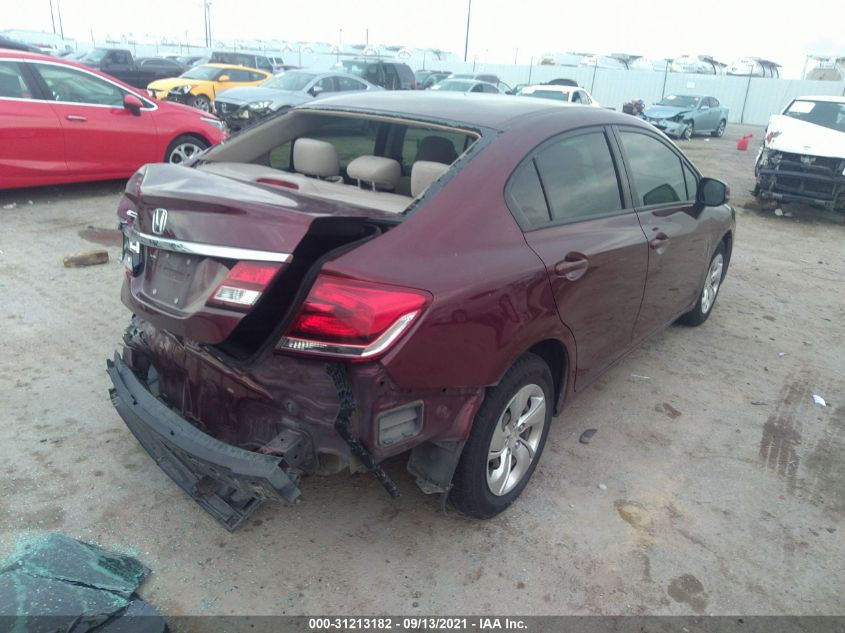 2013 HONDA CIVIC SDN LX 19XFB2F54DE257159