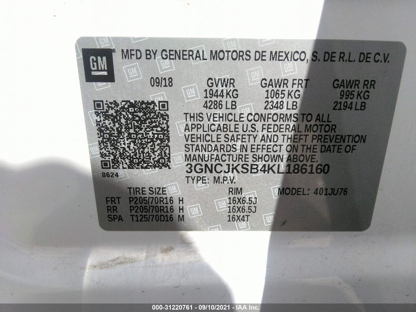 Chevrolet Trax 2019
