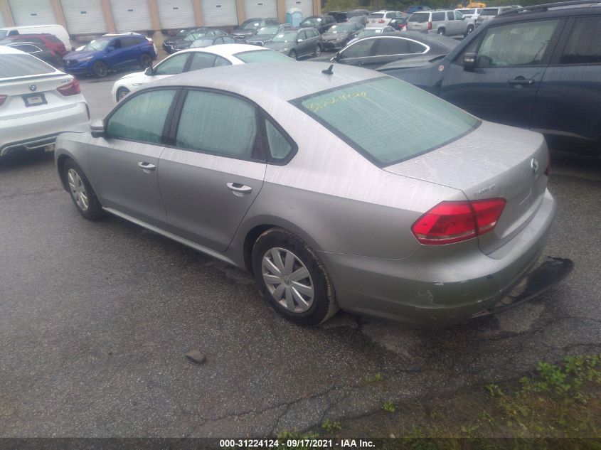 2013 VOLKSWAGEN PASSAT S 1VWAP7A37DC055029