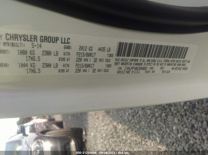 2014 JEEP PATRIOT HIGH ALTITUDE 1C4NJPFA9ED848681