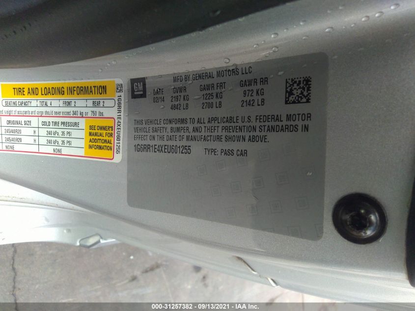 2014 CADILLAC ELR 1G6RR1E4XEU601255