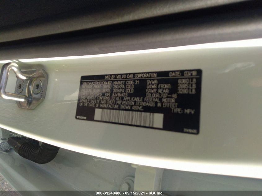2018 VOLVO XC90 MOMENTUM YV4A22PKXJ1384167