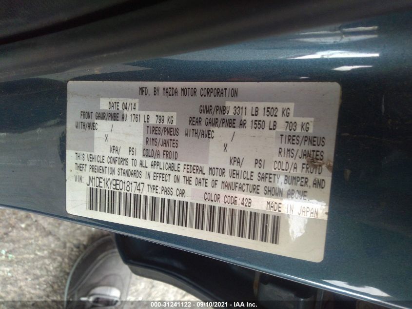 2014 MAZDA MAZDA2 SPORT JM1DE1KY9E0181747