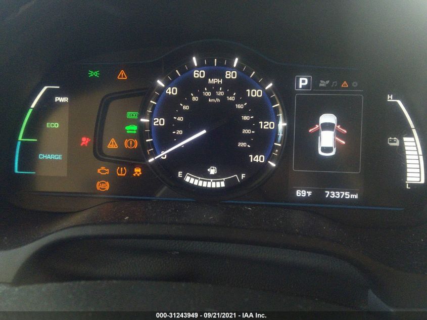 2017 HYUNDAI IONIQ HYBRID BLUE KMHC65LC5HU057132