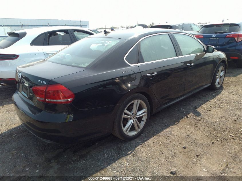 2014 VOLKSWAGEN PASSAT TDI SE W/SUNROOF 1VWBN7A39EC001873