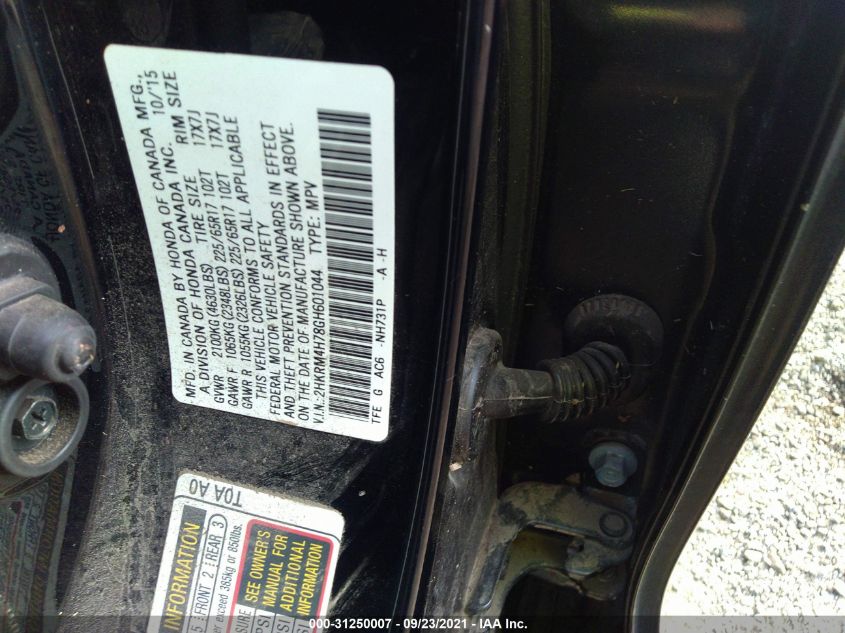 2016 HONDA CR-V EX-L 2HKRM4H78GH601044