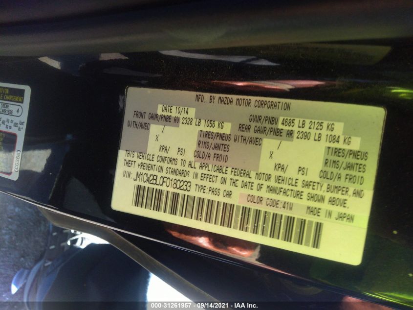 2015 MAZDA MAZDA5 SPORT - JM1CW2BL0F0180233