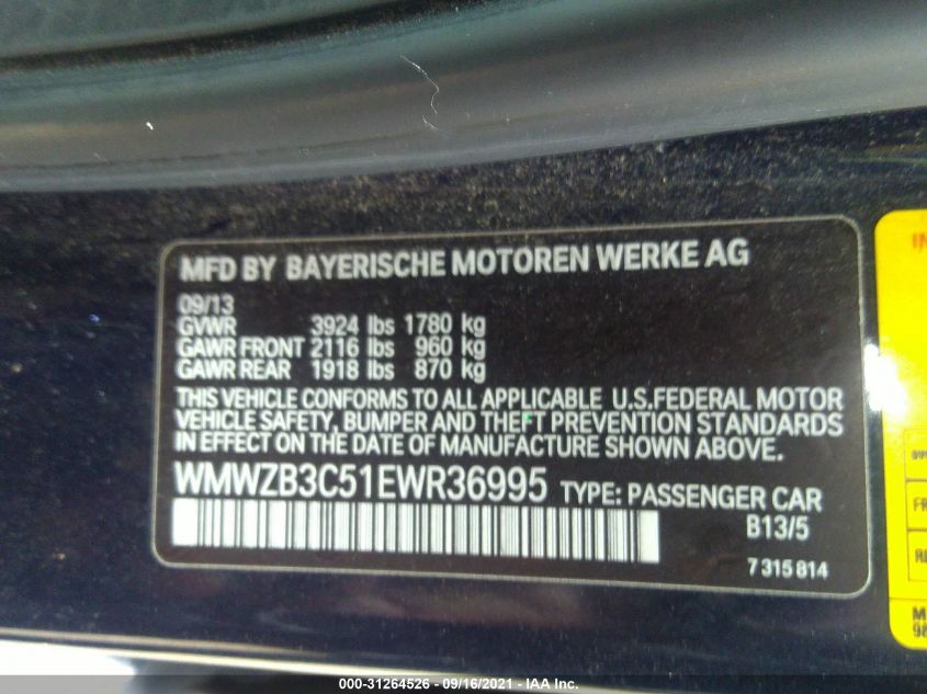 2014 MINI COOPER COUNTRYMAN WMWZB3C51EWR36995