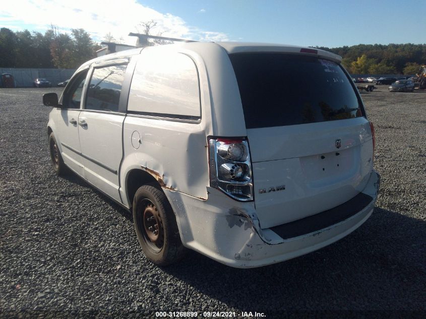2013 RAM CARGO VAN TRADESMAN 2C4JRGAG9DR596509