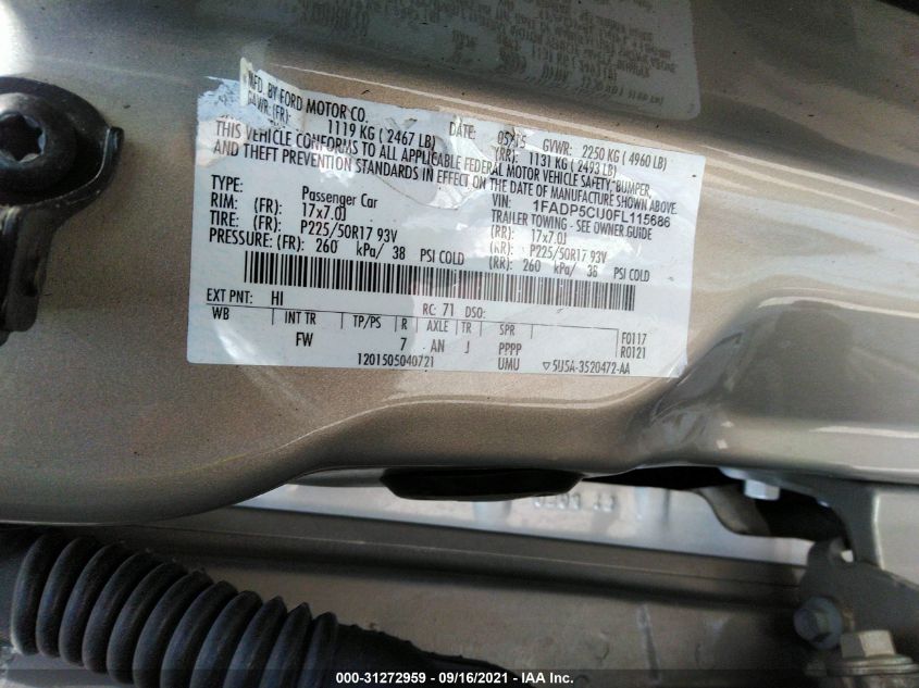 2015 FORD C-MAX ENERGI SEL 1FADP5CU0FL115686