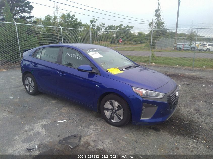 2019 HYUNDAI IONIQ HYBRID BLUE KMHC65LCXKU166645