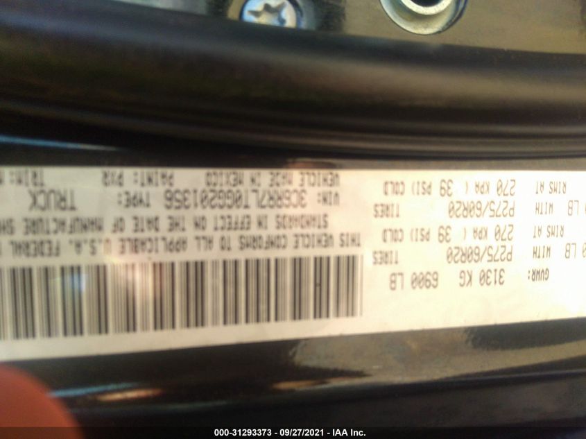 2016 RAM 1500 BIG HORN 3C6RR7LT0GG201356