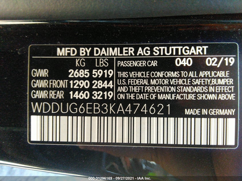 Mercedes-Benz S-Клас 2019 -auction- 8