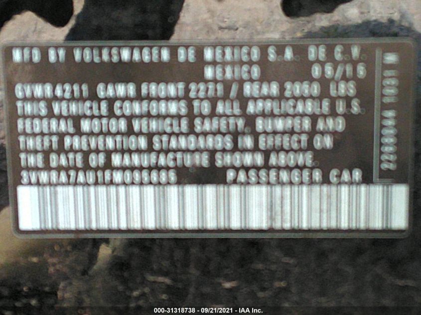 Volkswagen Golf 2015 -auction- 8