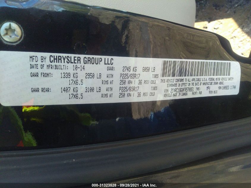 2015 CHRYSLER TOWN & COUNTRY TOURING 2C4RC1BG0FR570951