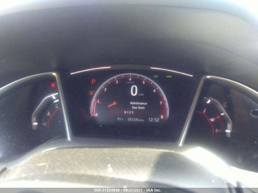 2019 HONDA CIVIC SEDAN SPORT 19XFC2F88KE011445