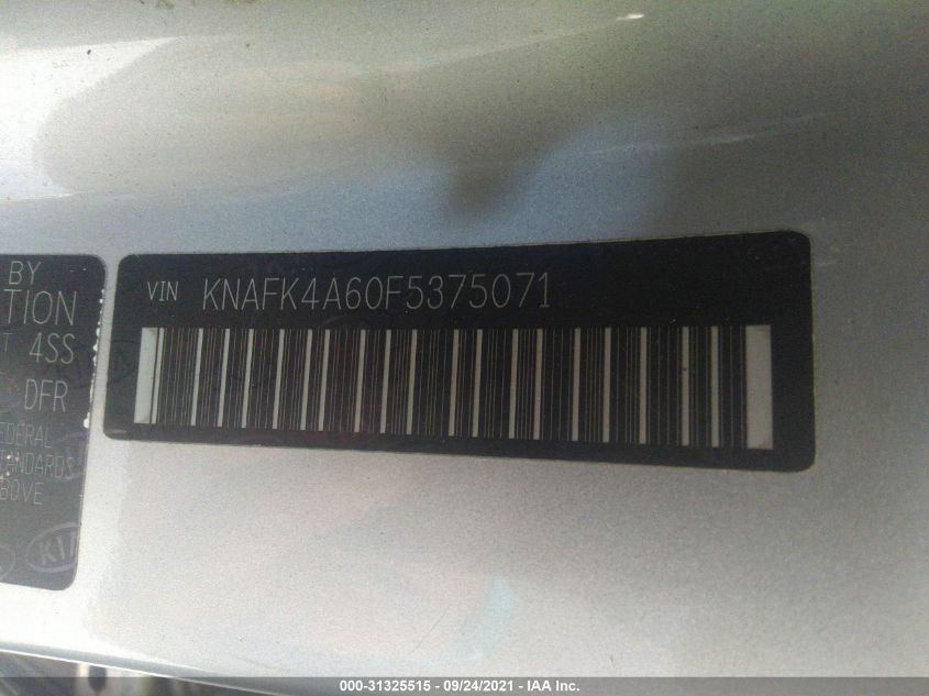 2015 KIA FORTE LX KNAFK4A60F5375071