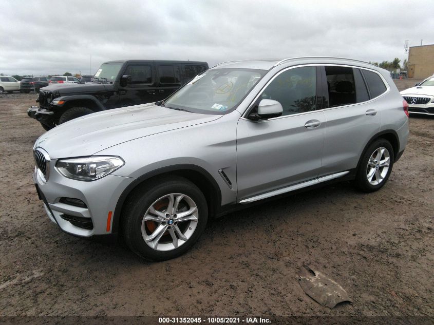 2021 BMW X3 XDRIVE30I 5UXTY5C09M9E07722