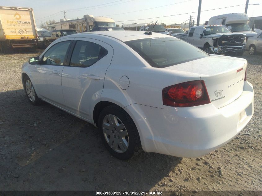 2013 DODGE AVENGER SE 1C3CDZAB0DN591580