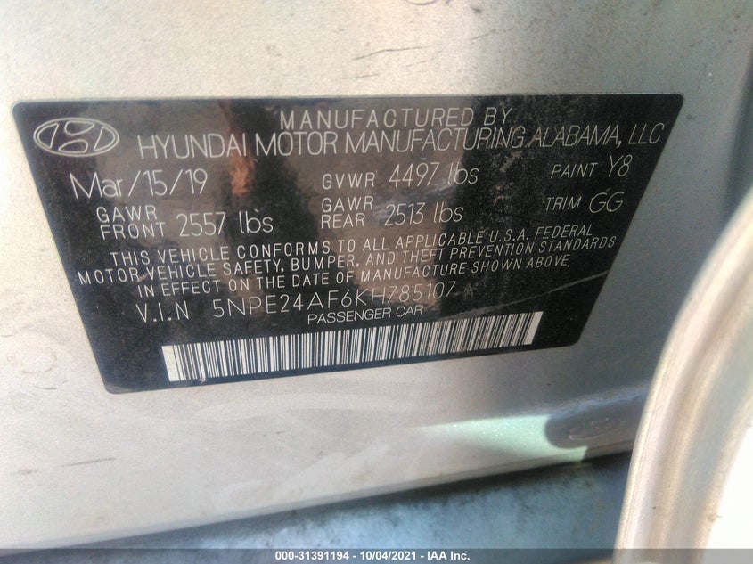 Hyundai Sonata 2019