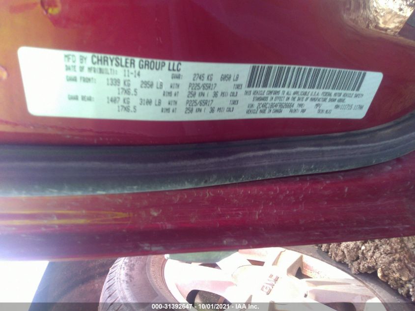 2015 CHRYSLER TOWN & COUNTRY TOURING 2C4RC1BG4FR626664