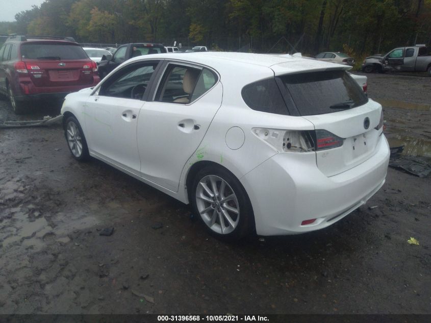 2013 LEXUS CT 200H HYBRID JTHKD5BHXD2166189