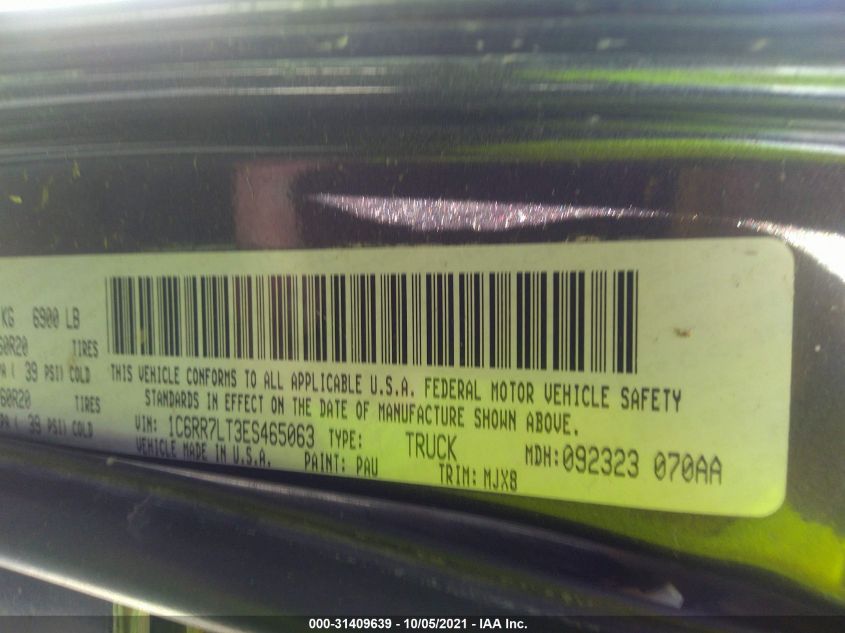 2014 RAM 1500 BIG HORN 1C6RR7LT3ES465063