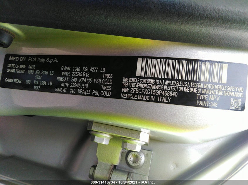 Fiat 500x 2016