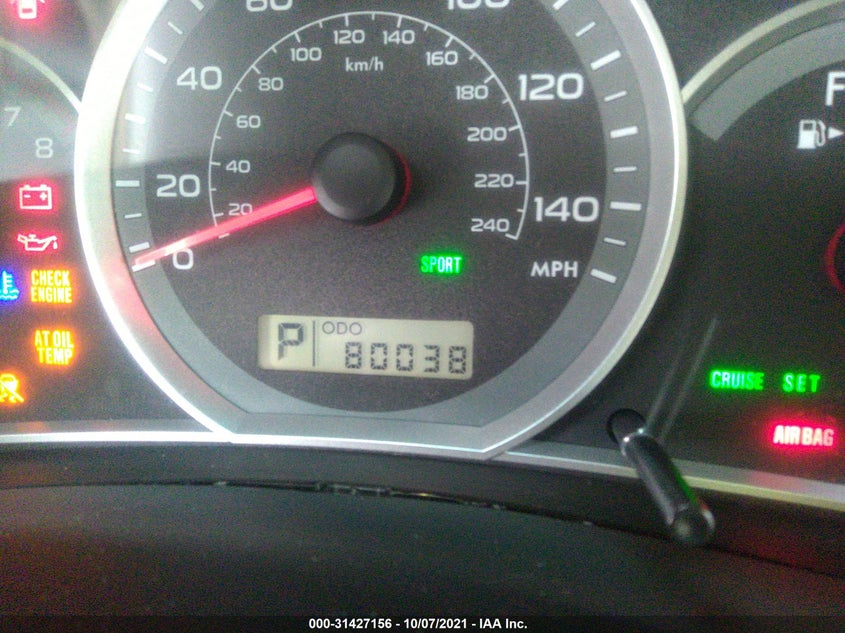 2011 SUBARU OUTBACK VIN: JF1GH6D6XBH826843