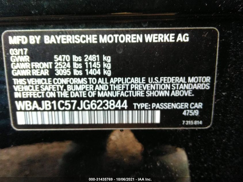 2018 BMW 5 SERIES 530E XDRIVE IPERFORMANCE WBAJB1C57JG623844