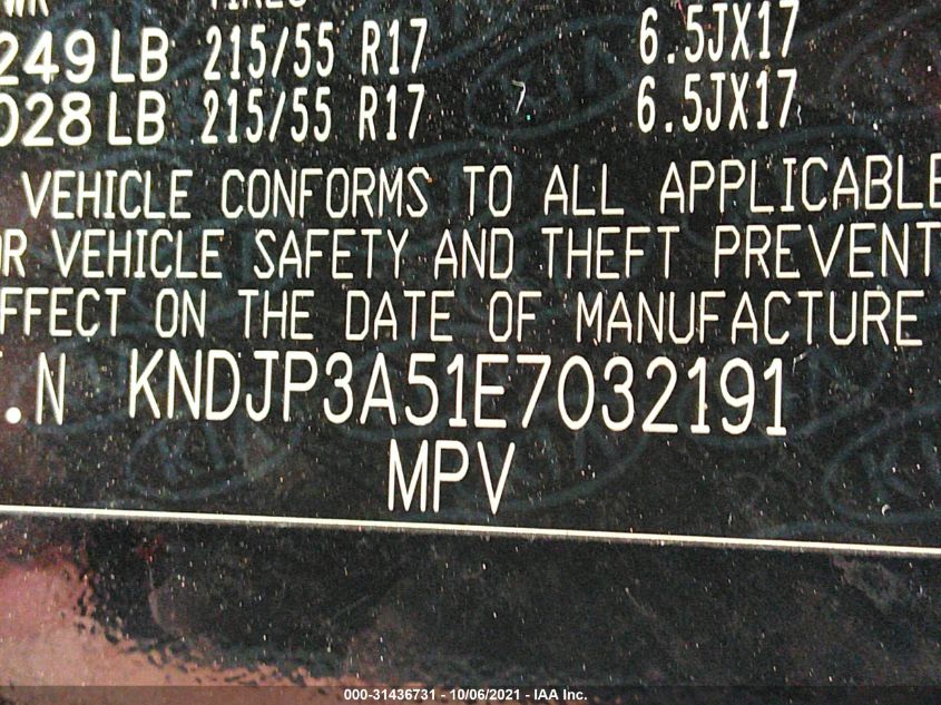 2014 KIA SOUL + KNDJP3A51E7032191