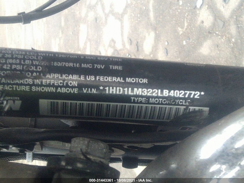 2020 HARLEY-DAVIDSON XL1200 CX 1HD1LM322LB402772