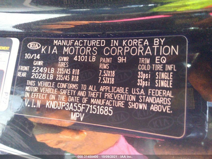 2015 KIA SOUL + KNDJP3A55F7151685