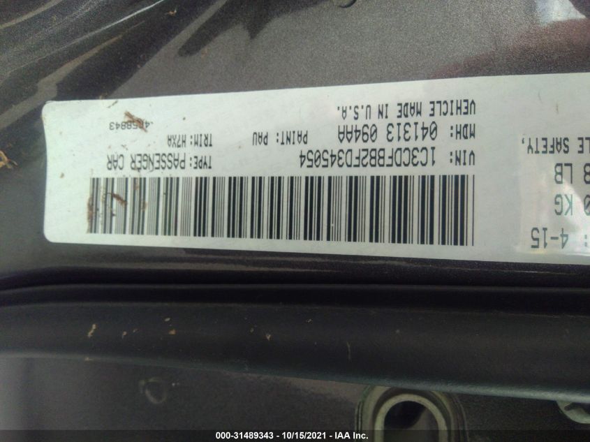2015 DODGE DART SXT 1C3CDFBB2FD345054