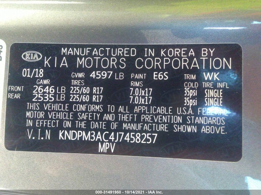 Kia Sportage 2018 -auction- 8